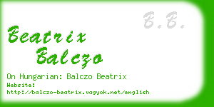 beatrix balczo business card